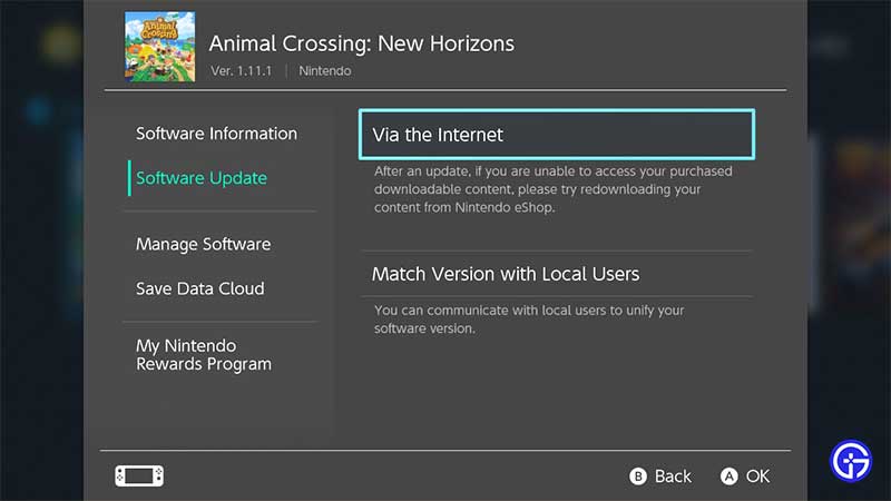 How to Update Animal Crossing New Horizons to 2.0 on Nintendo Switch
