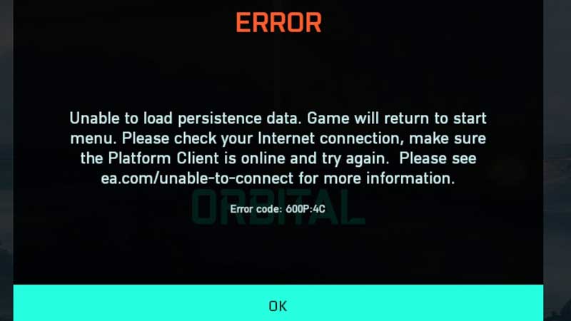 battlefield 2042 Unable To Load Persistent Data