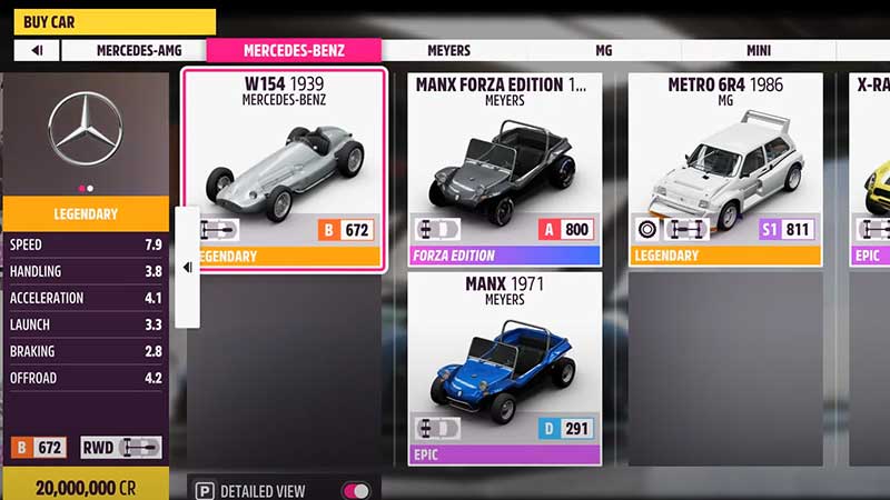 buy autoshow cars fh5