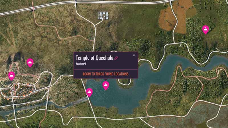 how to find temple of quechula location in fh5
