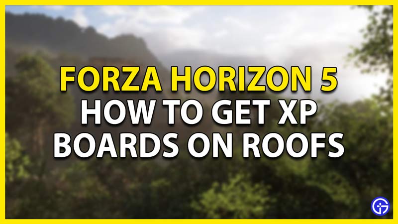 how to get xp boards on roofs in fh5