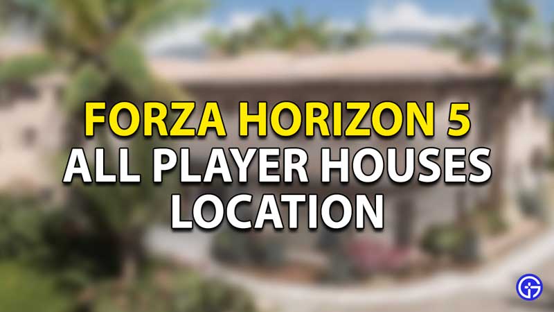 Forza Horizon 5 Player Houses
