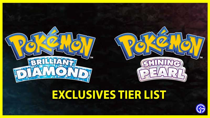 pokemon shining pearl bdsp best exclusive pokemon tier list