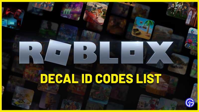 roblox image id codes decal id list