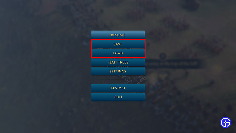 save and load in aoe 4