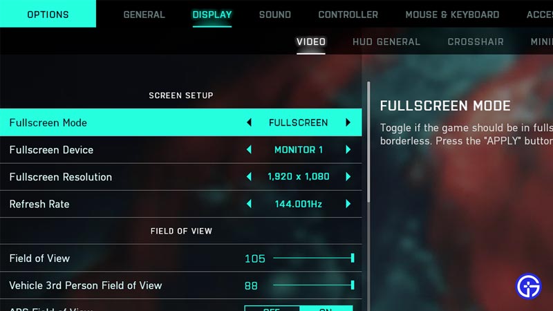 screen size settings battlefield 2042