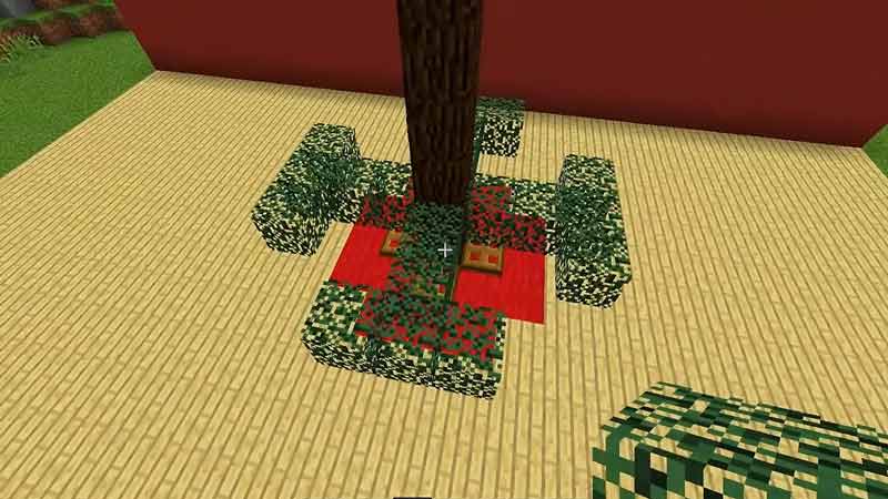 steps to make a christmas tree in minecraft