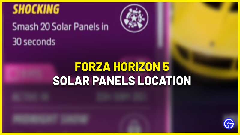 find solar panels forza horizon