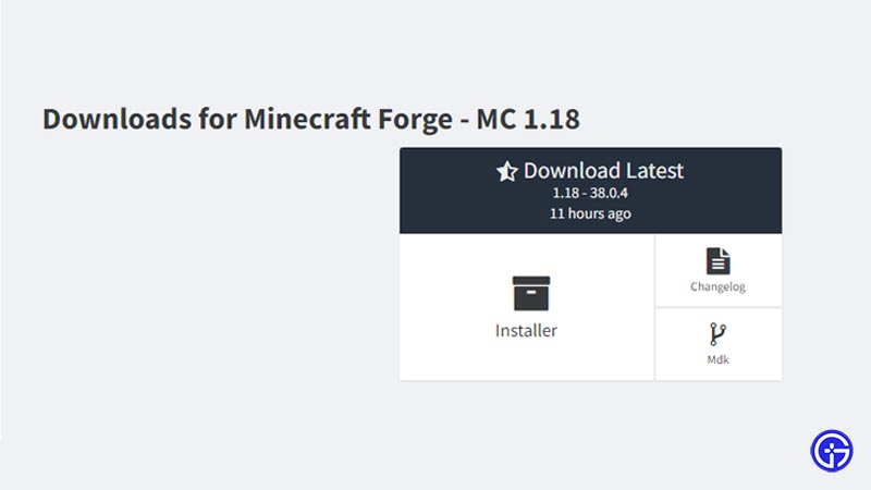 Download Mod Minecraft Forge 1.18