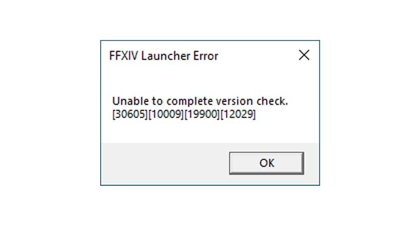 FF14 Unable To Complete Version Check Fix
