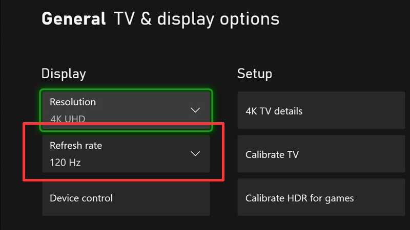 How to Change Xbox Series X|S Display Settings to 120 Hz