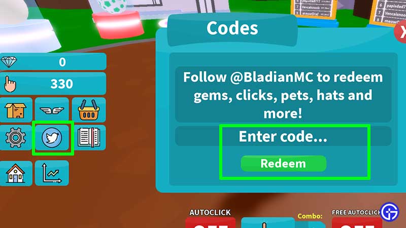 How to Redeem Codes for Combo Clickers
