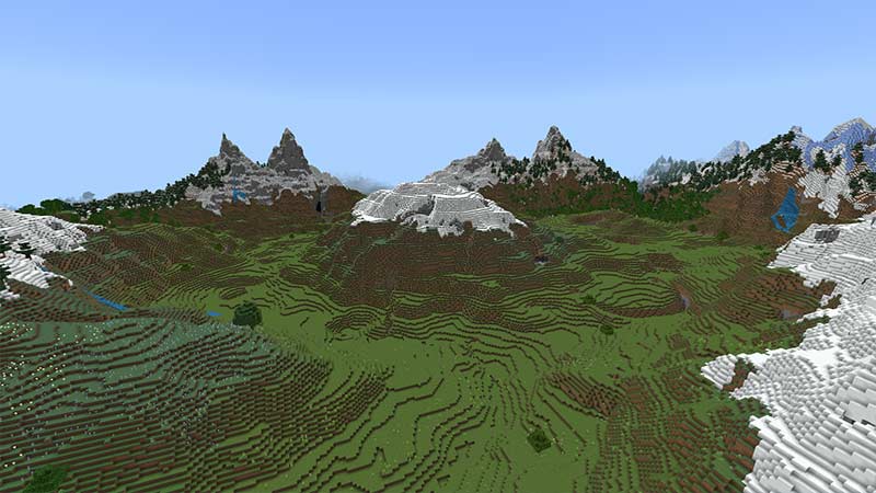 Minecraft bedrock seed 1.18Massive Mountains, Mushroom Biomes Near Spawn