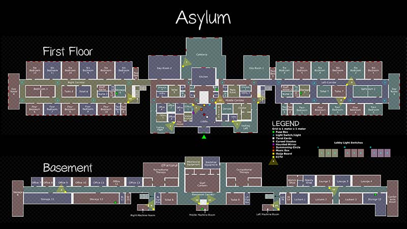 Phasmophobia Cursed Possessions Assylum Locations