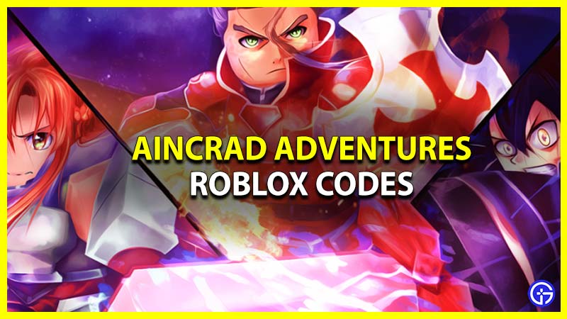 roblox aincrad adventures codes