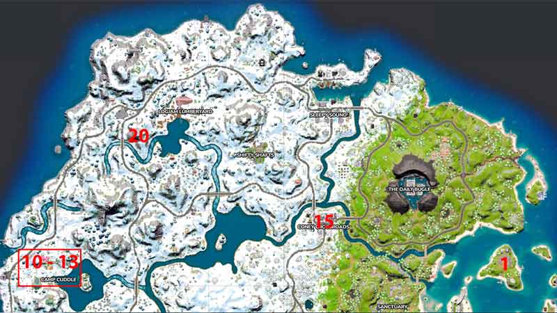 all npc locations on map in fortnite chapter 3 season 1