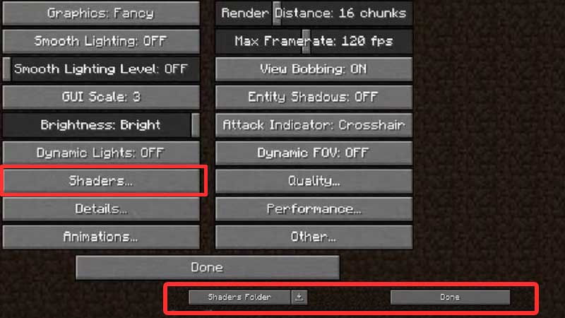 how to add install shaders minecraft