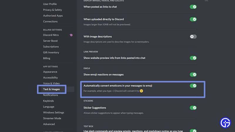 how to disable auto emoji get emoticons discord