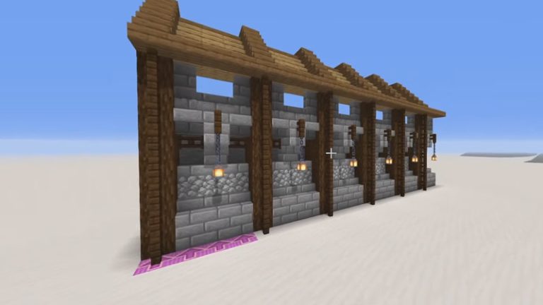 Minecraft: How To Make A Medieval Wall - Gamer Tweak