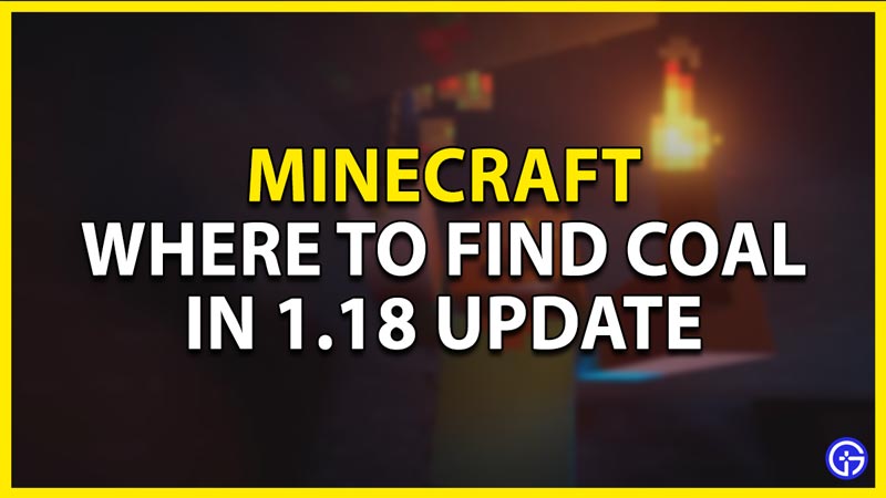 where to find coal in minecraft 1.18