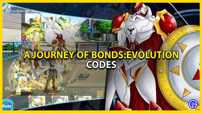 all codes for a journey of bonds evolution