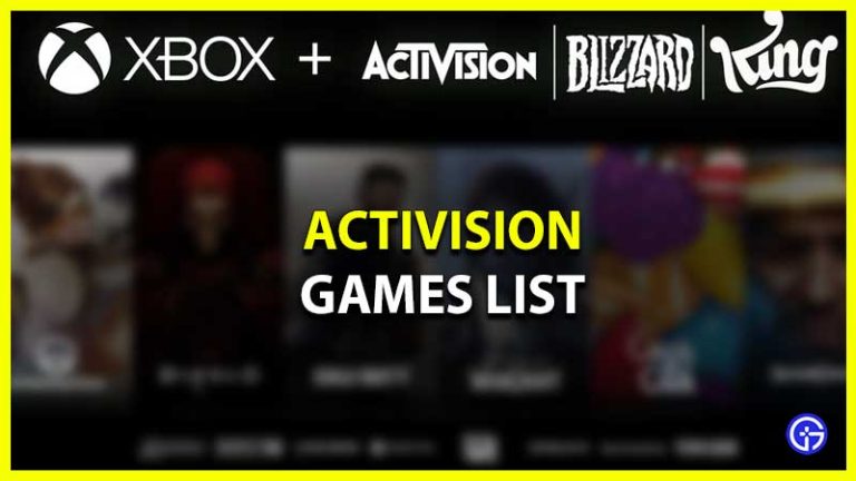 Activision Games List (2022) - Gamer Tweak