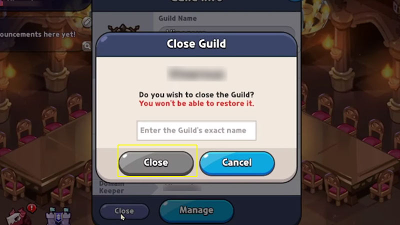 cookie run kingdom how to delete guild