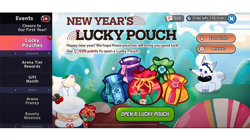 cookie run kingdom get lucky points and lucky pouches crk