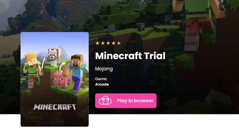 how to get minecraft trial online