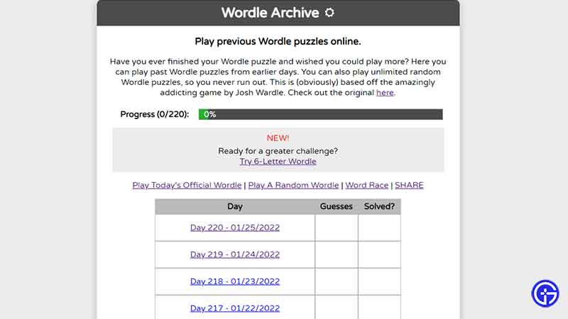 Wordle Archive How To Play Past Wordle Game Puzzles  Gamer Tweak