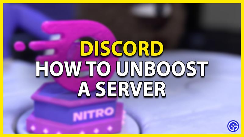 how to unboost a discord server