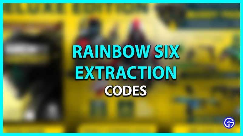 rainbow six extraction redeem codes