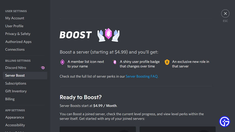 unboost a discord server