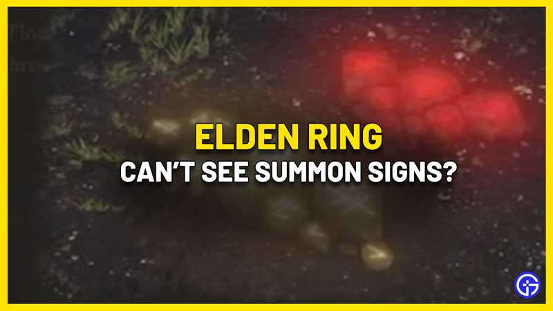Elden Ring Can't See Friends Summon Sign