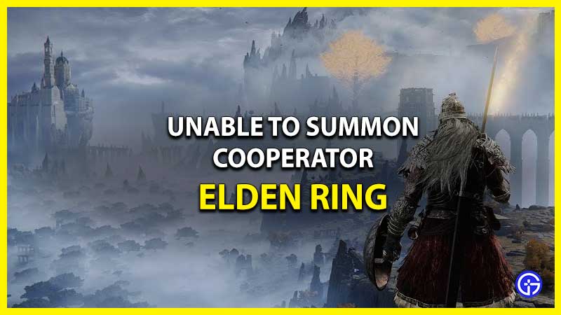 Elden Ring Unable To Summon Cooperator Fix