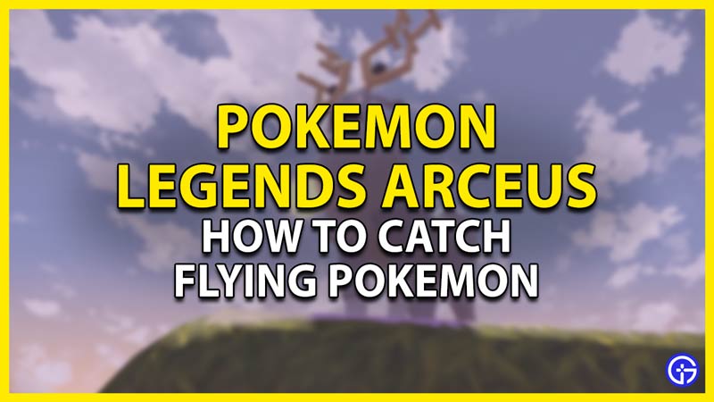 how to catch flying pokemon in pokemon legends arceus