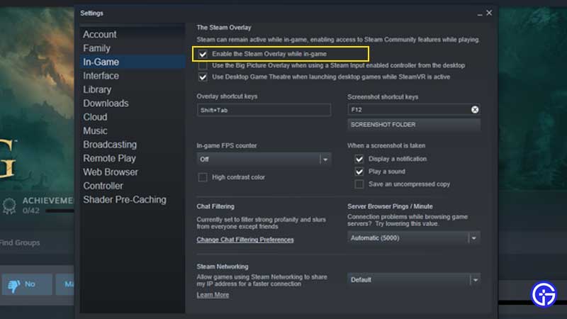 how to turn off steam overlay