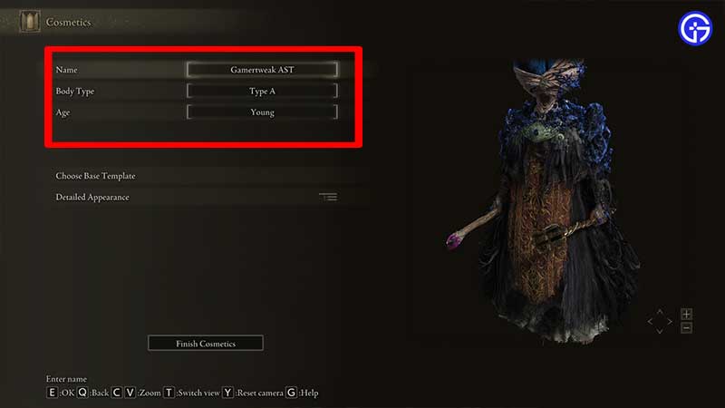 how to change character name elden ring