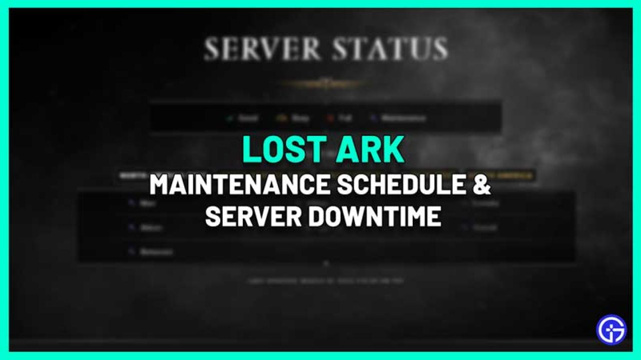 Lost ark maintenance