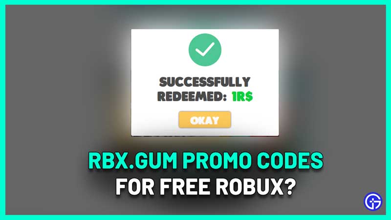 RBXGUM Promo Codes free robux