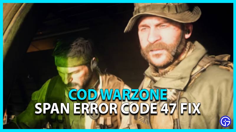 cod warzone span error code 47