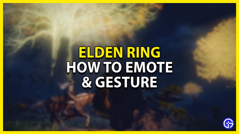 how to emote & gesture in elden ring