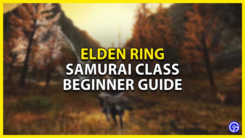 how to play the samurai class in elden ring