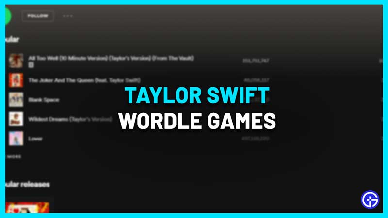 taylor swift wordle games puzzles
