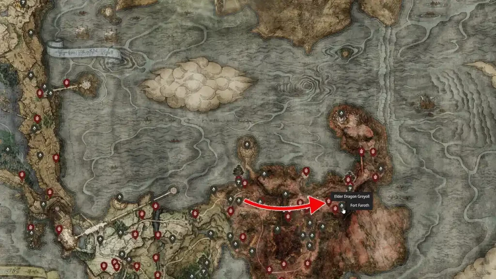 where to find giant sleeping dragon location elden ring