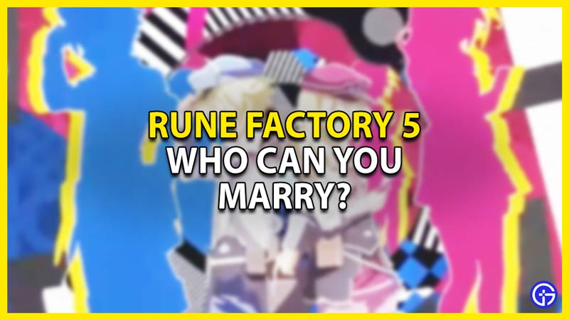 who can you marry in rune factory 5