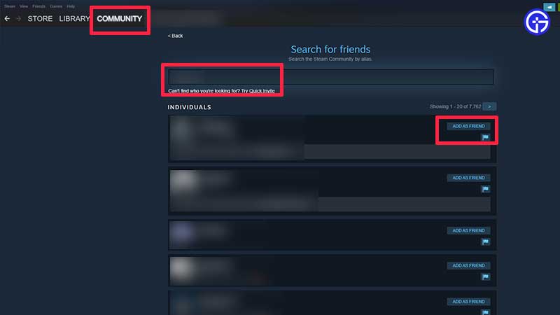 udtale Surichinmoi nederlag Steam User Search: How To Find Players (2022) - Gamer Tweak