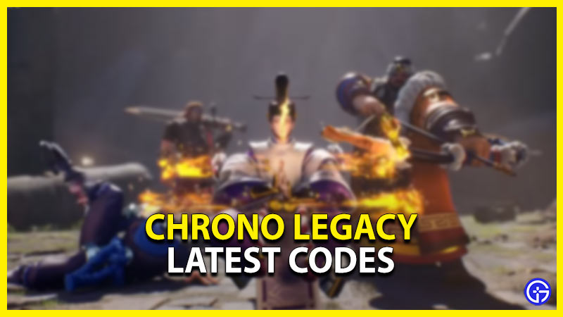 all codes in chrono legacy