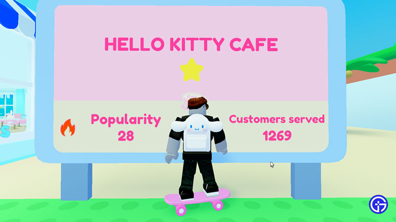 cinnamoroll backpack in roblox my hello kitty cafe