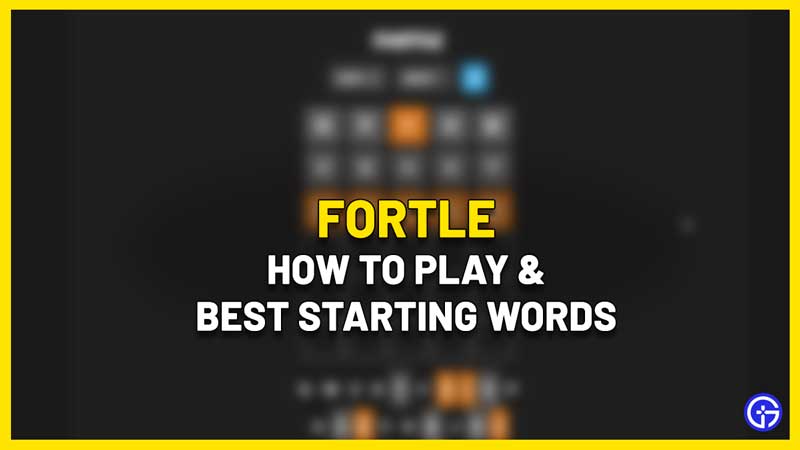 fortle fortnite wordle how to play